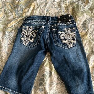 Women's Blue Embellished Jeans